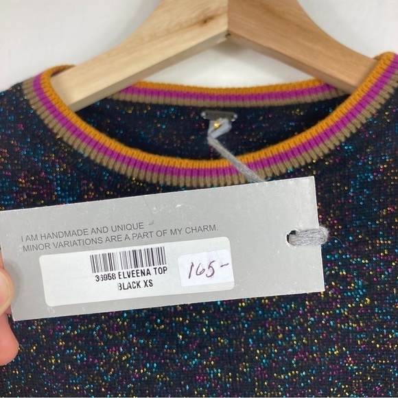 Anthropologie Blank London Elveena Embroidered Puff Sleeve Knit Top - Picture 8 of 9